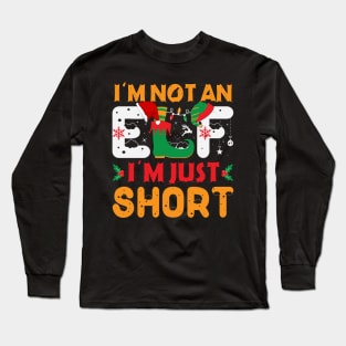 I’M NOT AN ELF Family Christmas PJ Matching Men Women Kids Long Sleeve T-Shirt